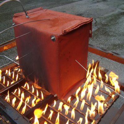 Fire Test and Simulation of Thermal Blanket